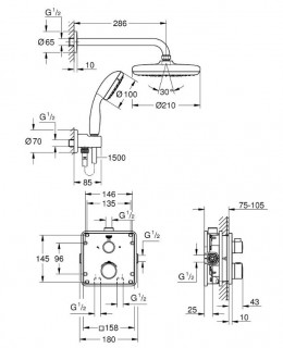 Душевая система GROHE GROHTHERM 34729000