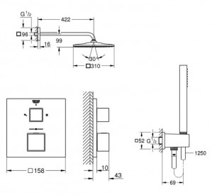 Душевая система GROHE GROHTHERM SMARTCONTROL 26405SC0