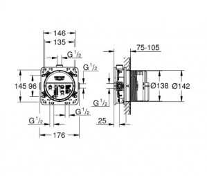 Душевая система с термостатом GROHE GROHTHERM 26415SC0