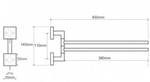 Полотенцедержатель BEMETA BETA 132204102 двойной