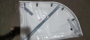 Акриловый поддон асимметричный Shower (L) TUNDRA SW-10552 80х120х15 фото