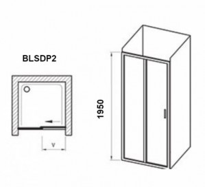 Душевые двери Ravak BLIX Slim BLSDP2-120, полированный алюминий +Transparent, 
X0PMG0C00Z