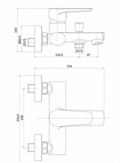 Смеситель для ванны CERSANIT S951-346