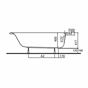 Ванна акриловая Kolo Rekord 170х70 без ножек XWP3677000N фото