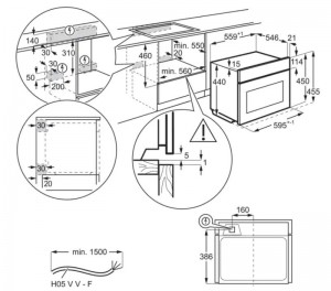Духовой шкаф компактный Electrolux KVLAE00WT схема