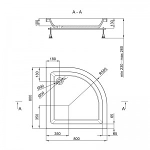 Душевая кабина Lidz Latwa SC80x80.SAT.MID.FR стекло Frost с поддоном схема