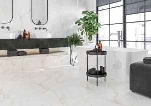 Грес Golden Tile Imperial 60x120 белый интерьер