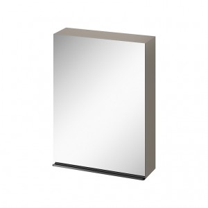 Зеркальный шкаф Cersanit Virgo 60 серый с черными ручками S522-016 фото