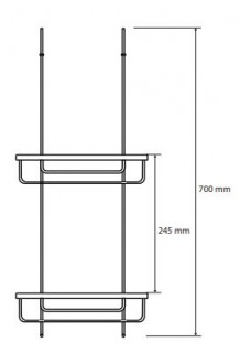 Полочка двойная Bemeta Cytro 104702172 схема