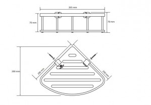 Полочка для мыла угловая Bemeta Cytro 146208376 схема