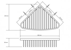 Полочка для мыла угловая Bemeta Cytro 146208332 схема