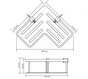Полочка для мыла угловая Bemeta Cytro 146208092 схема