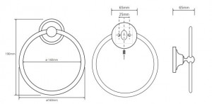 Кольцо для полотенец Bemeta Retro 144304062 схема