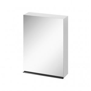 Зеркальный шкаф Cersanit Virgo 60 белый с черной ручкой S522-014 фото