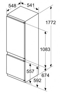 Холодильник встраиваемый Bosch KIV87NS306 схема