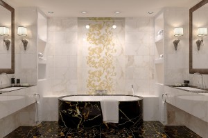 Грес Golden Tile Saint Laurent 60.7x60.7 белый интерьер