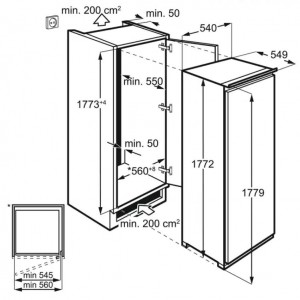 Встраиваемая холодильная камера Electrolux RRS3DF18S схема
