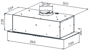 Вытяжка встраиваемая BEST CHEF Medium box 950 black 60 схема