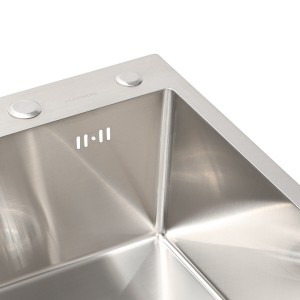 Кухонная мойка Platinum Handmade 400x500х220 (толщина 3.0/1.5 мм корзина и дозатор в комплекте) 32260 фото