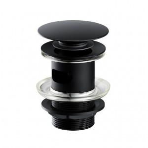 Донный клапан click-clack Cersanit для раковины с переливом черный S951-279 фото