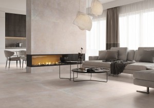 Грес Cerrad Modern Concrete 79.7x159.7 Ivory интерьер