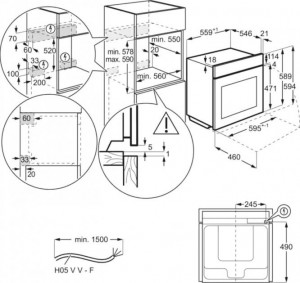 Духовой шкаф Electrolux EOF5C50BV схема