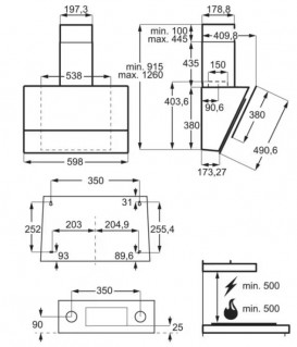 Кухонная вытяжка Electrolux LFV616Y схема