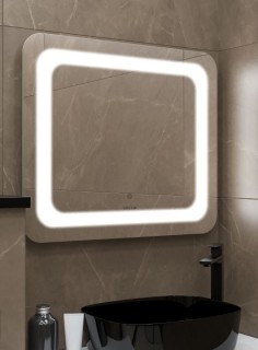Зеркало VOLLE Luna Tanga с подсветкой 80х70 сенсорный выключатель фото