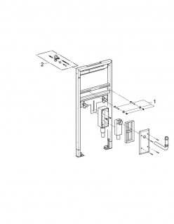 Инсталляция для раковины со встроенным сифоном Grohe Rapid SL 38625001 схема