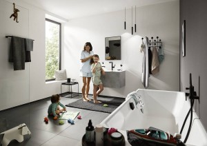 Смеситель для умывальника Hansgrohe Finoris 230 с выдвижным носиком 2JET черный матовый 76063670 фото