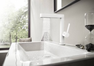 Смеситель для умывальника Hansgrohe Finoris 230 с 2JET и push-open белый матовый 76063700 фото