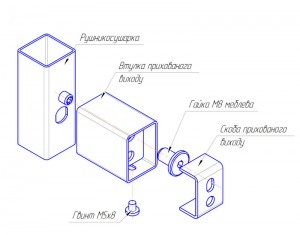 Комплект скрытого подключения для полотенцесушителей Марио схема