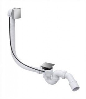 Сифон McAlpine HC31SQ-CBS1-1M напівавтоматичний для ванни квадратний хром 
фото 1