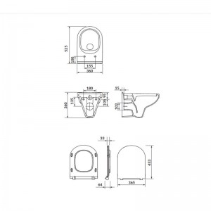 Унитаз подвесной Cersanit ZIP SIMPLEON S701-567 с дюропластовым сиденьем Slim soft-close фото