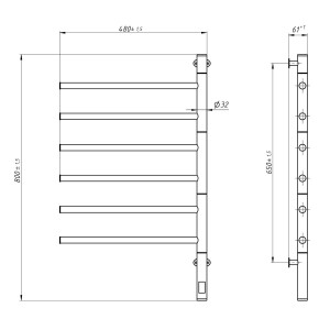 Полотенцесушитель электрический Navin Arabesque 480x800 Sensor таймер белый 12-123033-4880-4