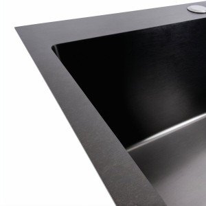 Кухонная мойка Platinum Handmade 600x500x230 мм PVD черная HSB 37019-2