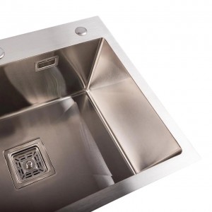 Кухонная мойка Platinum Handmade HSB 580х430х220 толщина 3.0/1.0 36116-3