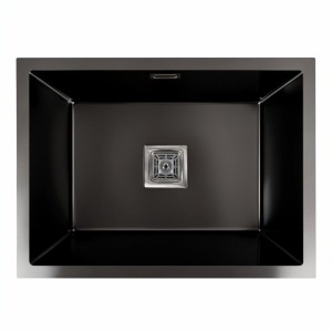 Кухонная мойка Platinum Handmade PVD черная монтаж под столешницу HSB 
толщина 3.0/1.0 37025-1