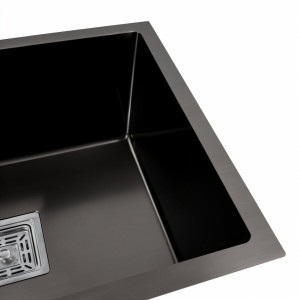 Кухонная мойка Platinum Handmade PVD черная монтаж под столешницу HSB 
толщина 3.0/1.0 37025-6