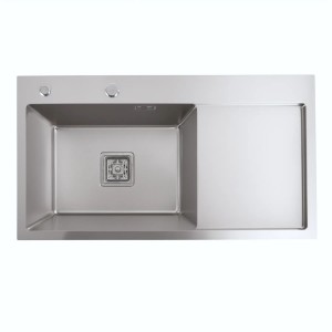 Кухонная мойка Platinum Handmade 780х430х220 L нержавейка толщина 3.0/1.0 
37437-2