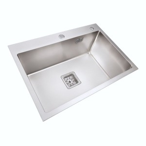 Кухонная мойка Platinum Handmade HSB 650х450х230 нержавейка толщина 3.0/1.0 
37020-7