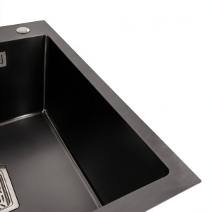 Кухонная мойка PVD Platinum Handmade HSBB 500x500x220 черная толщина 3.0/1.0 
36115-3
