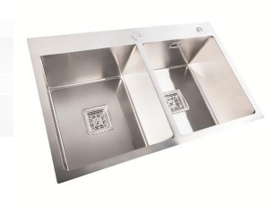 Кухонная мойка Platinum Handmade HDB нержавейка на две чаши 780x480 мм 
3.0/1.0 36122-2