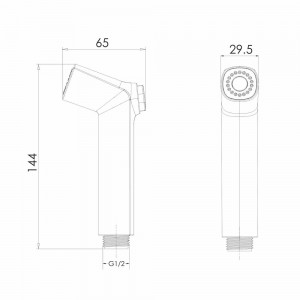 Гигиенический гарнитур Imprese f03700110BB черный матовый-фото