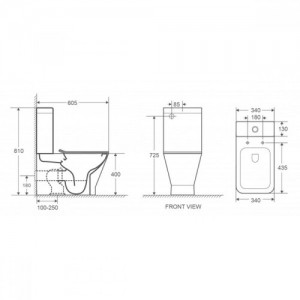 Унитаз компакт Volle RAMIRO 1388.002007 безободковый с сиденьем softclose фото3