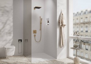 Термостат Hansgrohe ShowerSelect Comfort E 15572140 два потребителя бронза интерьер