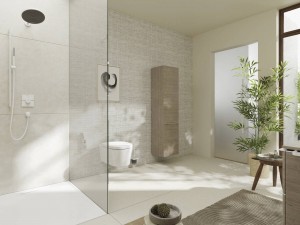 Термостат Hansgrohe ShowerSelect Comfort E 15574140 бронза интерьер