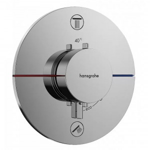 Термостат Hansgrohe ShowerSelect Comfort S 15554000 два потребителя хром фото