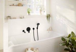 Смеситель скрытого монтажа для ванны/душа Hansgrohe Rebris S черный мат 
72466670