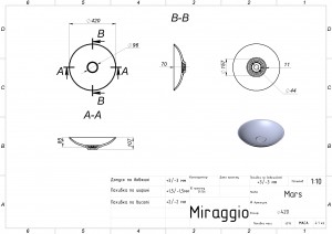 Умывальник Miraggio MARS 420